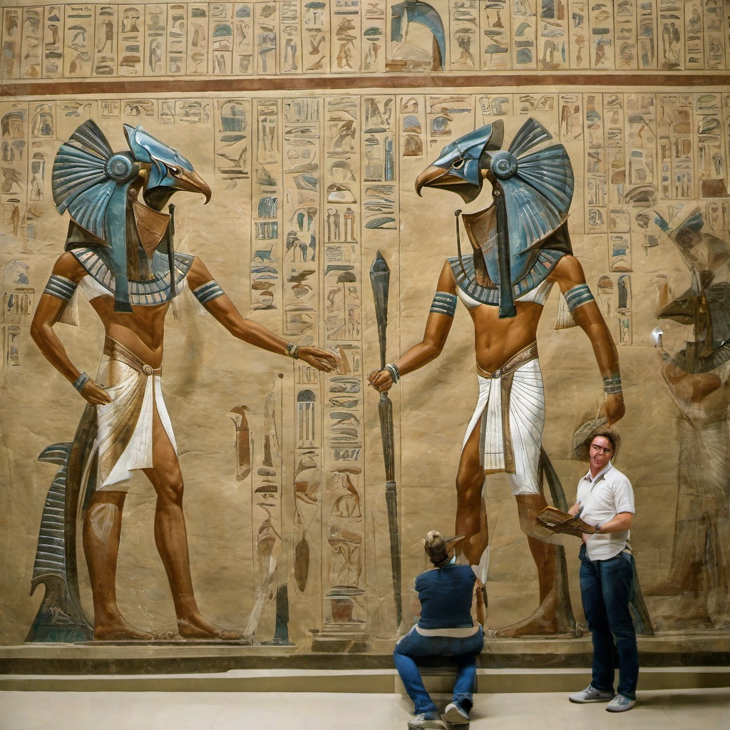 00370-tourists visiting the Cairo museum seeing an Egyptian.jpg